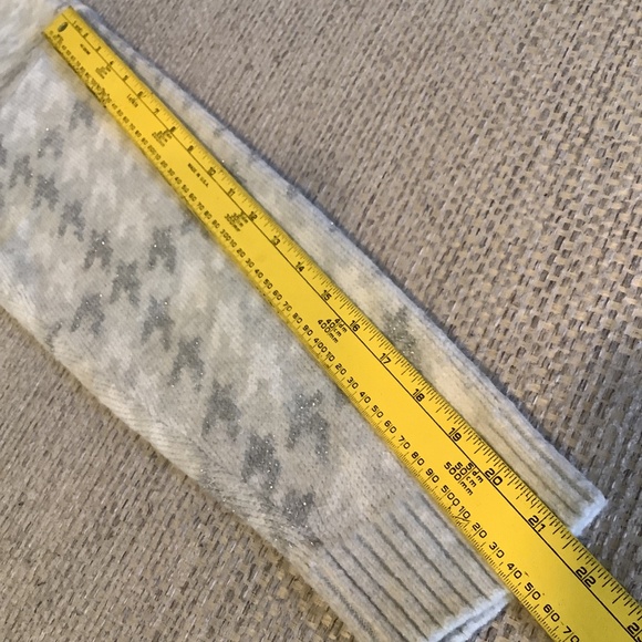 525 Women's Super Soft Crewneck Pullover Lurex Fair isle Sweater Grey Combo - Picture 12 of 15